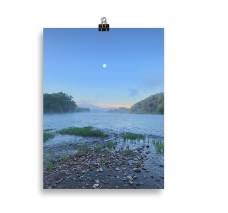 July in the blue hour, James River- Print Only